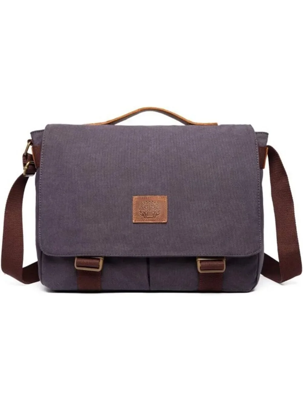 Cool Canvas Leather Multi-Function Student Shoulder Messenger Bag